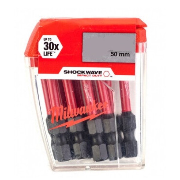 Фото - Біта для викрутки Milwaukee Shockwave TX25 50 мм 10 шт. (4932430882)