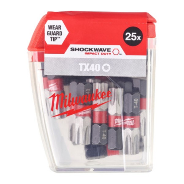 Фото - Біта для викрутки Milwaukee Shockwave TX40 25 мм 25 шт. (4932430889)