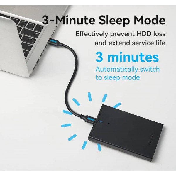 Фото - Внешний карман Vention USB 3.0 Micro-B Black (KPAB0)