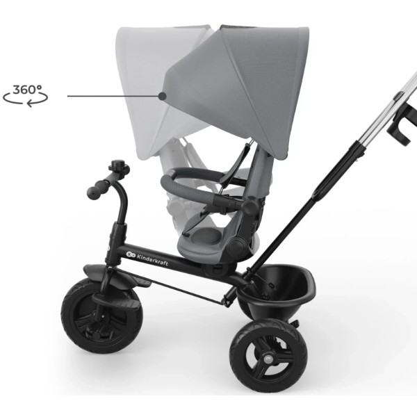 Фото - Триколісний велосипед Kinderkraft Aston 2 Plus Grey (KRASTO02GRYPL00)