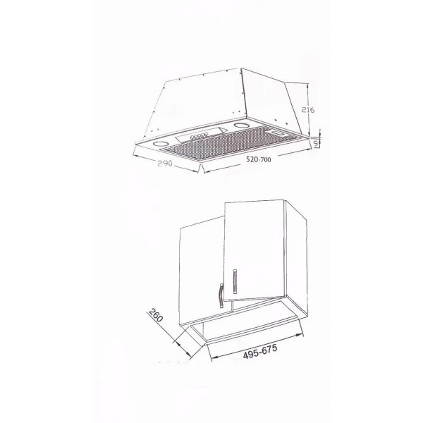 Фото - Вытяжка встраиваемая Borgio BBG (TR) 5850 White Glass SU 850