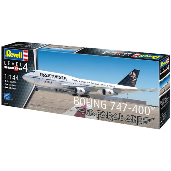 Фото - Набір для моделювання техніки Revell Літак Boeing 747-400 Iron Maiden Ed Force One (RVL-03780)