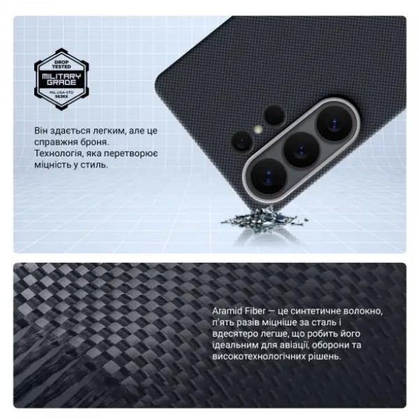 Фото - Чехол для смартфона Armorstandart BlackIcon Aramid Plain MagCase for Samsung S26 Ultra Black (ARM90166)