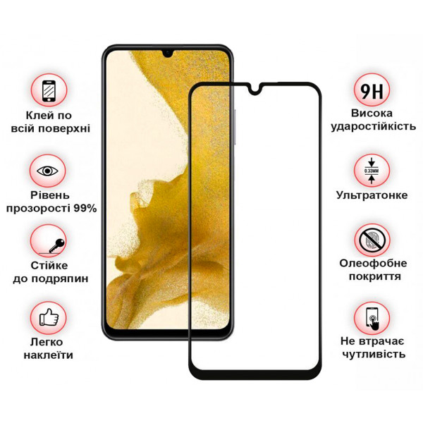 Фото - Захисне скло для смартфону BeCover ZTE Blade A34 Black (711796)