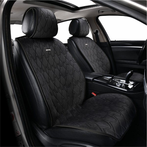 Фото - Комплект накидок на сидіння автомобіля CarLife Racer black 2 шт. (SC20102)