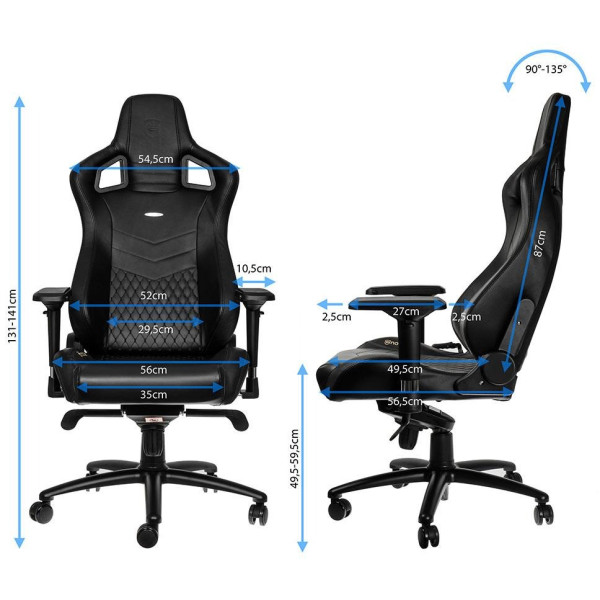 Фото - Крісло для геймерів Noblechairs EPIC Black (NBL-RL-BLA-001)
