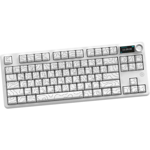 Фото - Клавіатура бездротова ігрова Ajazz AK870 V2 Side Contour White (AK870-V2-S-W)