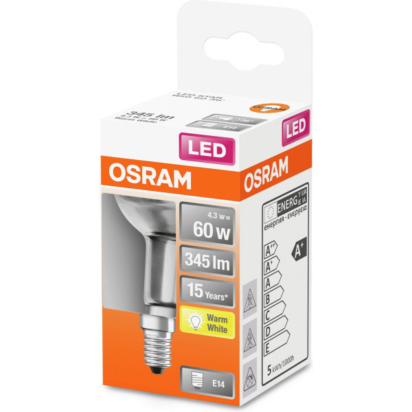 Фото - Лампочка світлодіодна Osram LED E14 4.3Вт 2700К 350Лм R50 STAR (4058075126022)