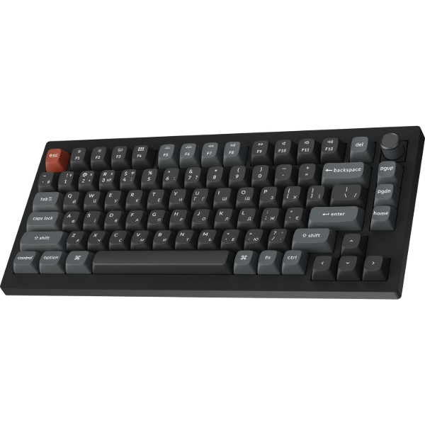 Фото - Клавиатура беспроводная Keychron V1 Ultra Red Switch Black RGB (V1U-D1-UA)
