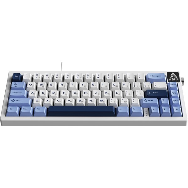 Фото - Клавіатура дротова ігрова Ajazz AK650 Sea Salt switches Blue White Blue (AK650-SS-BWB)