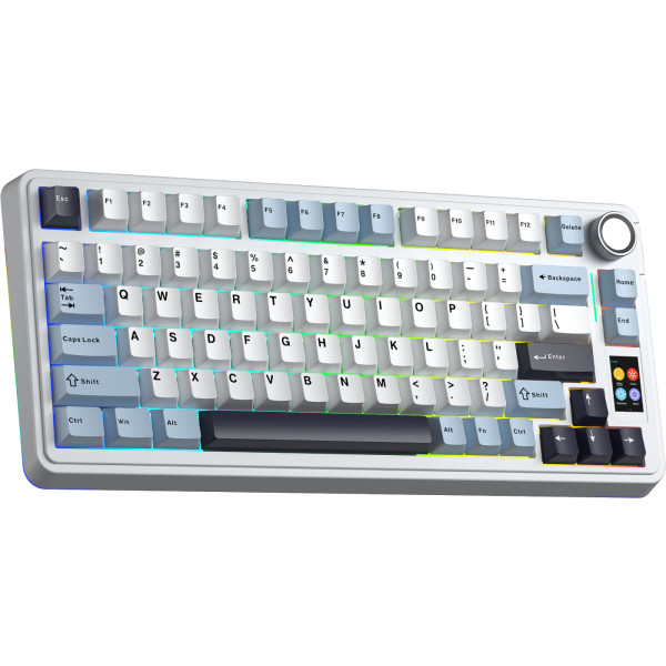 Фото - Клавіатура бездротова ігрова Aula S75Pro Wireless Keyboard Star Vector Switch, white, with UA layout (6978080502148)