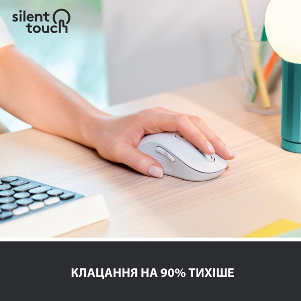 Фото - Мышь беспроводная Logitech Signature M650 L Left Wireless Mouse Off-White (910-006240)