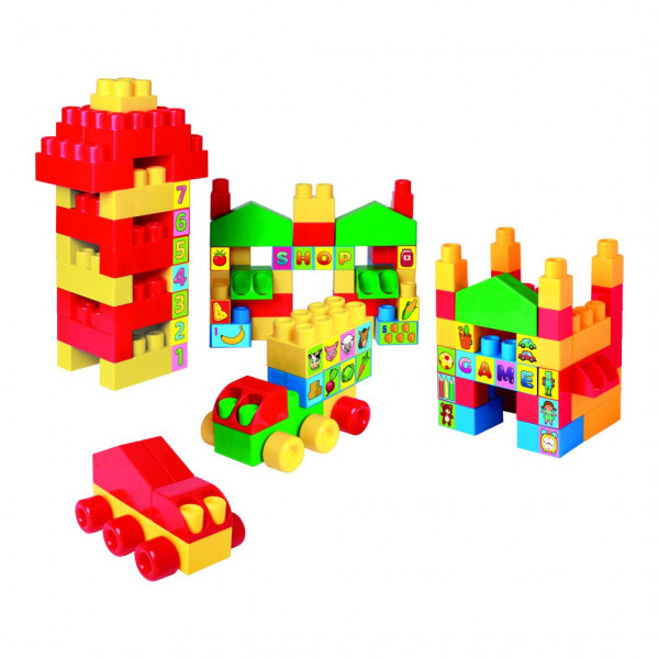 Фото - Пластиковий конструктор для малюків Wader Kids Blocks 100 ел. (41593)