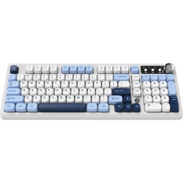 Фото - Клавиатура беспроводная игровая Ajazz AF98 PLUS Glacier Blue (AF98-PLUS-GB)