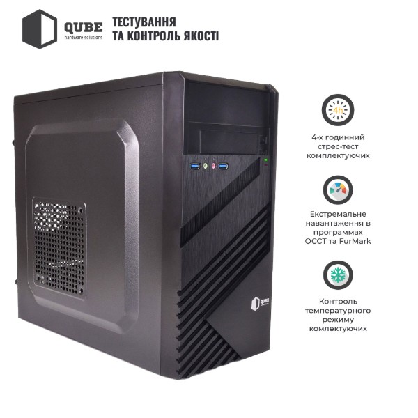Фото - Системний блок QUBE QB i5 12400 164Win (i512400164Win)