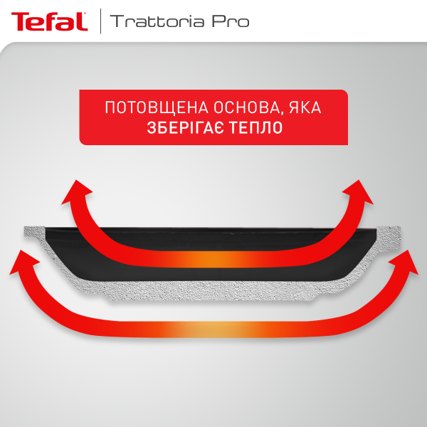 Фото - Сковорода універсальна Tefal G6120244 Trattoria PRO 20 см