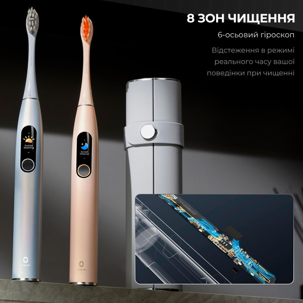 Фото - Зубная щетка электрическая Oclean X Pro Digital Electric Toothbrush Champagne Gold (6970810552553)