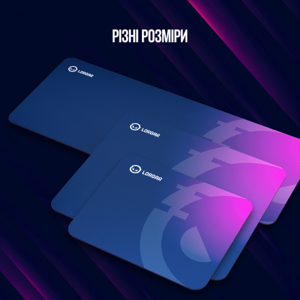 Фото - Килимок для миші ігровий Lorgar Main 139 Gaming Mouse Pad Purple (LRG-GMP139)