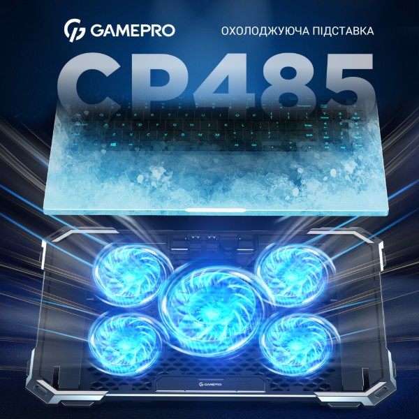 Фото - Підставка під ноутбук охолоджуюча GamePro CP485 Black