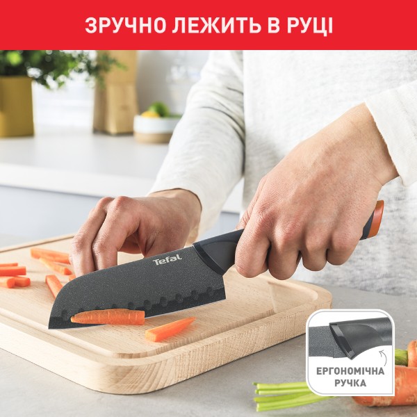 Фото - Ніж кухонний Tefal Fresh Kitchen 12 см (K1220104)