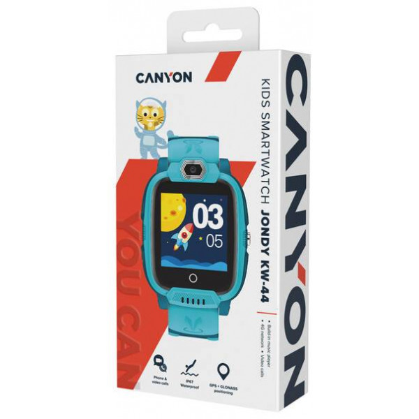 Фото - Детские часы Canyon Jondy KW-44 Kids 4G Camera GPS WiFi Music Green (CNE-KW44GB)