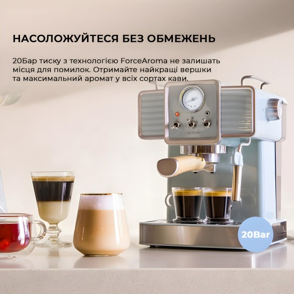 Фото - Кофеварка рожковая Cecotec Cumbia Power Espresso 20 Tradizionale (CCTC-01575)