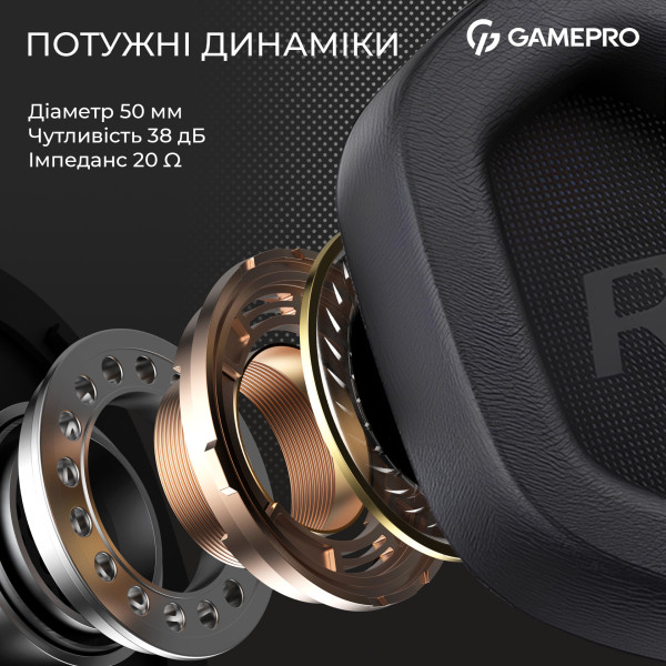 Фото - Гарнітура дротова ігрова GamePro Genesis Hunter (HS1350B)