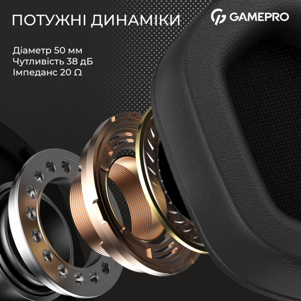 Фото - Гарнітура дротова ігрова GamePro Genesis Hunter (HS1350W)