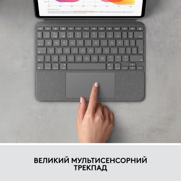 Фото - Чехол-клавиатура для планшета Logitech Combo Touch for iPad (10th gen) Oxford Grey (920-011382)