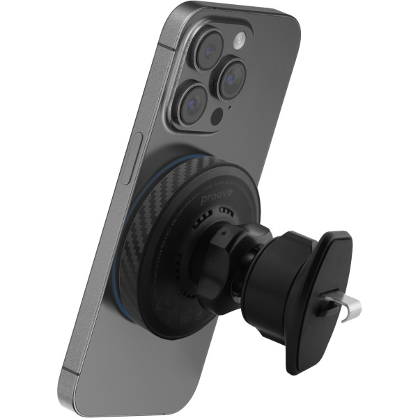 Фото - Автодержатель с беспроводной зарядкой Proove Graphite Circle Qi2 15W Black (WHGC15010001)