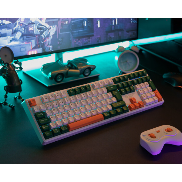 Фото - Клавіатура бездротова ігрова Canyon Shadder GKW-11 RGB Silent UA Wireless White (CND-SKBW11)