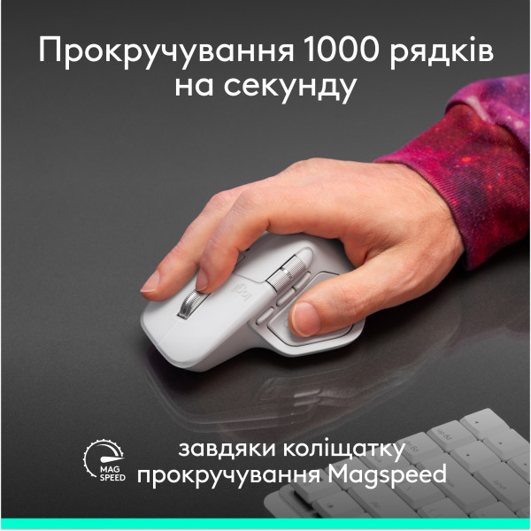 Фото - Миша бездротова Logitech MX Master 4 for Mac Performance Wireless Mouse WHITE SILVER - BT (910-007576)