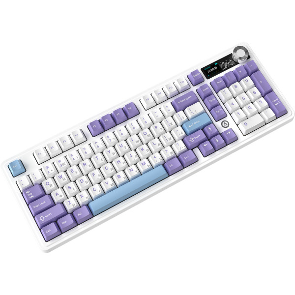Фото - Клавіатура бездротова ігрова Ajazz AK980 V2 Gift Switch V2 Purple White Blue (AK980-V2-G-PWB)