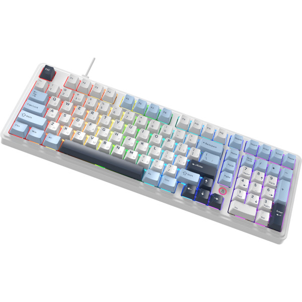 Фото - Клавиатура проводная игровая Ajazz AK980 MAX Magnetic switches Blue White Dark Blue (AK980-MAX-M-BWDB)