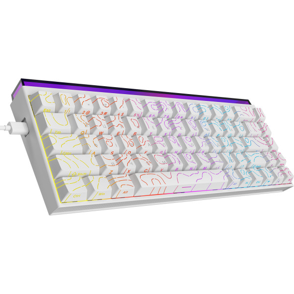 Фото - Клавиатура проводная игровая Ajazz NK68 Red switches Side contour White (NK68-R-S-W)