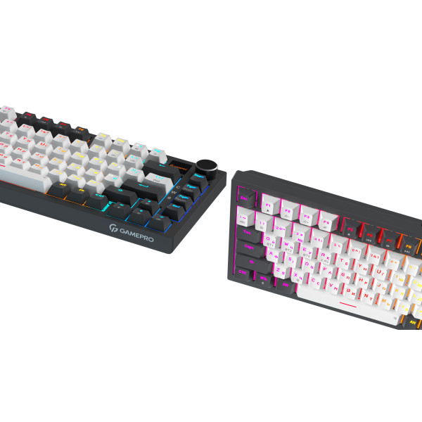 Фото - Клавіатура бездротова ігрова GamePro Asgard Valhalla Pro 75% Wireless/Bluetooth/USB White (MK160W-D-Pro)