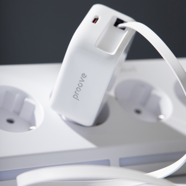 Фото - Сетевое зарядное устройство Proove Fixtape GaN Type-C 65W white (WCFP65010202)