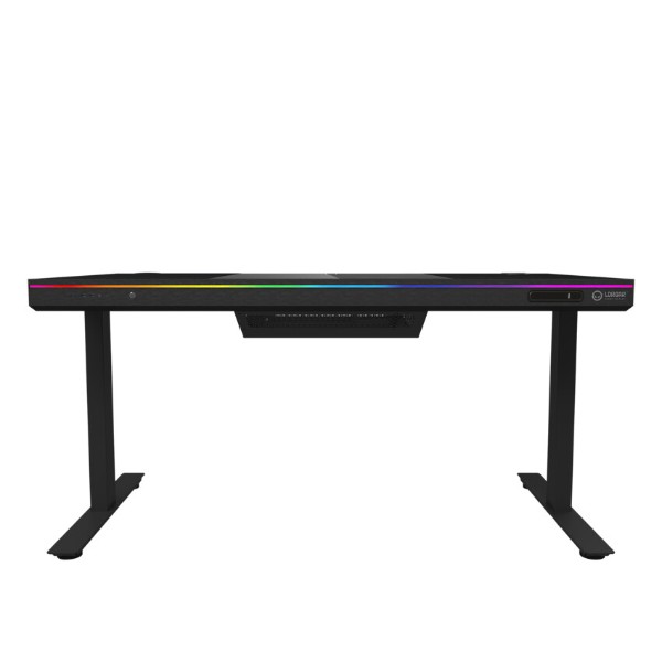 Фото - Стіл комп'ютерний Lorgar ELITE 90G Glass Black (LRG-DE90G)