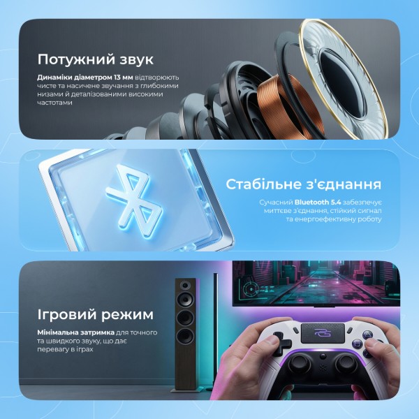 Фото - Навушники вкладиші бездротові TWS Proove Digital Pro TWS with ANC (APP) White (TWAP54002202)