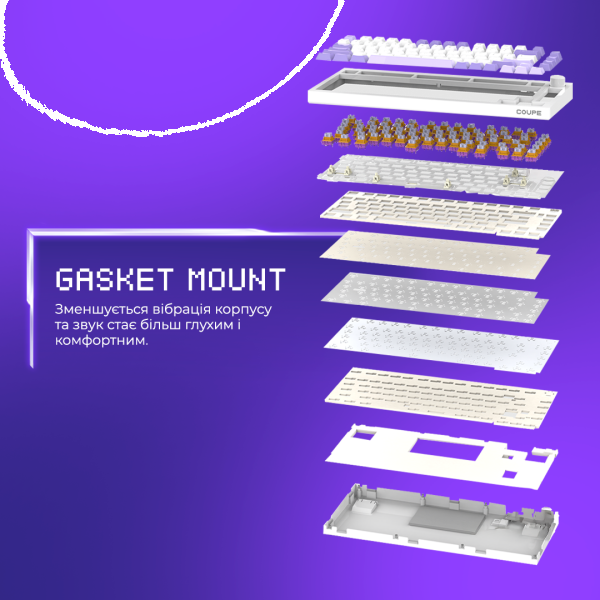 Фото - Клавиатура беспроводная игровая Proove Gaming Coupe (Ukraine Layout) Black (WKCP00022401)