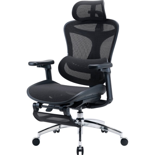 Фото - Крісло офісне Sihoo DORO C300L Mesh Black with footrest (DORO-C300L-A3-101-JT)