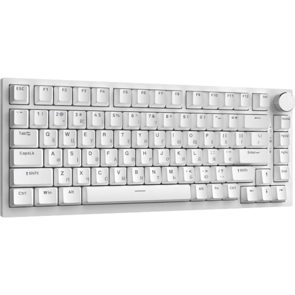 Фото - Клавиатура проводная игровая Ajazz AK820 Red Switch White USB-C (AK820-R-W)