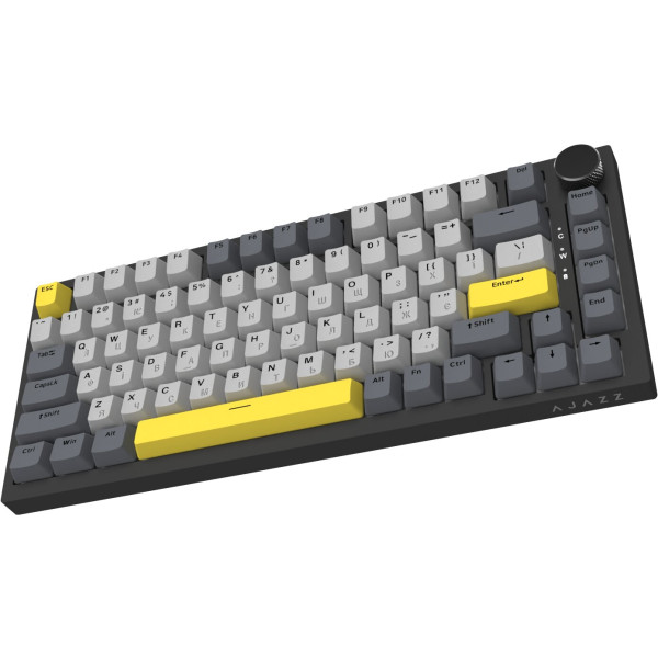 Фото - Клавіатура дротова ігрова Ajazz AK820 Sea Salt Switch Black USB-C (AK820-SS-BGY)