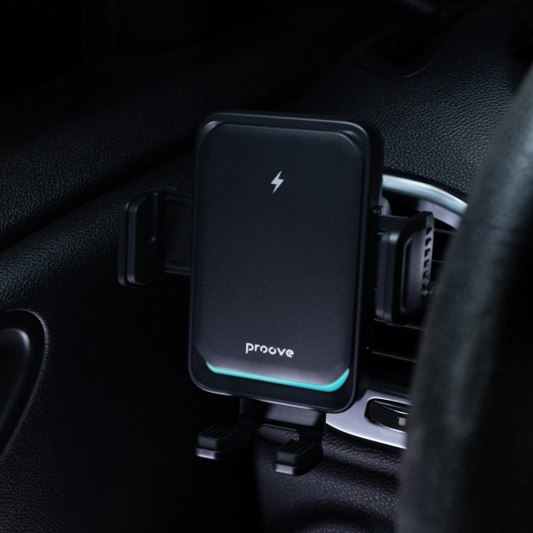 Фото - Автотримач з бездротовою зарядкою Proove Sonic Pro 15W Black (WHSP15002001)