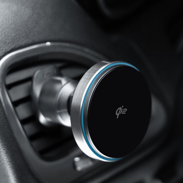 Фото - Автотримач з бездротовою зарядкою Proove Titanium Circle Qi2 15W Gray (WHTC15010003)