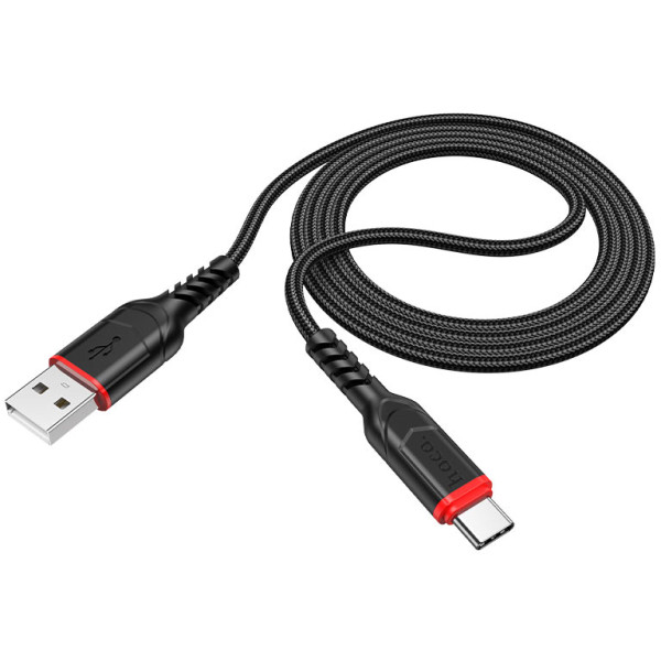 Фото - Кабель синхронізації даних HOCO X59 USB to Type-C 3A, 1m Black (6931474744920)
