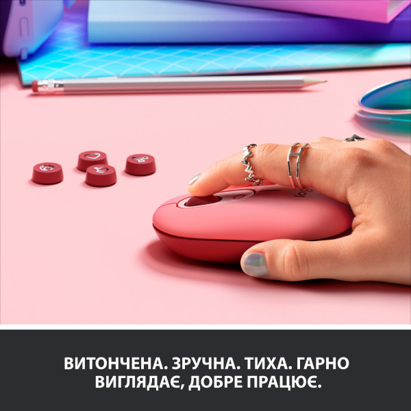 Фото - Миша бездротова Logitech POP Mouse with emoji Heartbreaker Rose (910-006548)