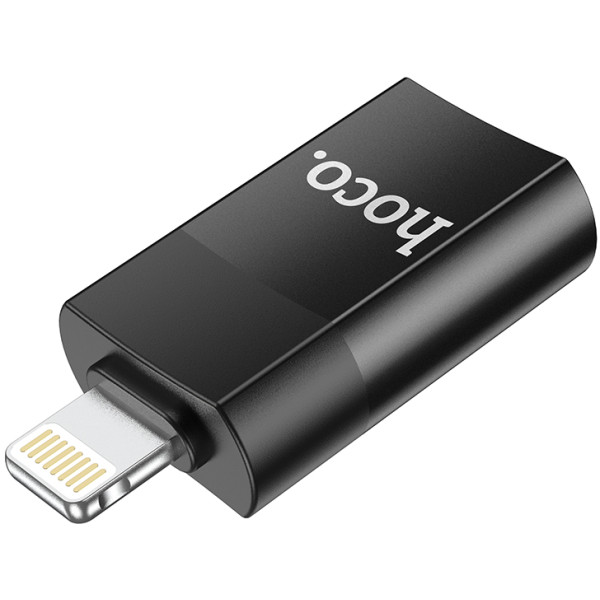 Фото - Перехідник HOCO UA17 iP Male to USB female USB2.0 adapter Black (6931474761989)