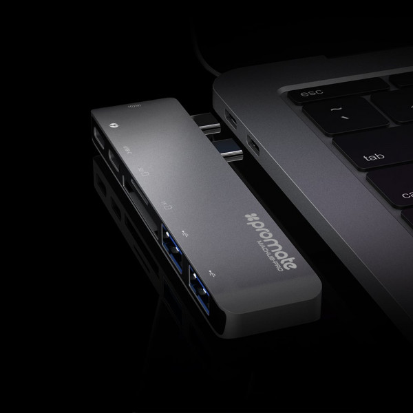 Фото - Хаб USB Promate Machub-PRO Space Grey