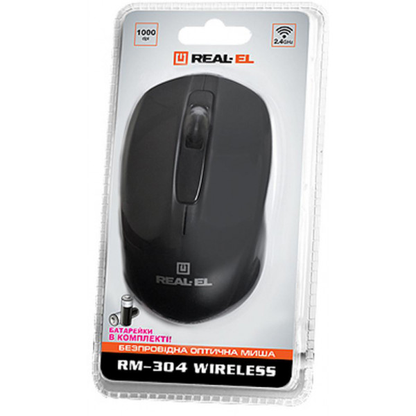Фото - Миша бездротова REAL-EL RM-301 Black USB